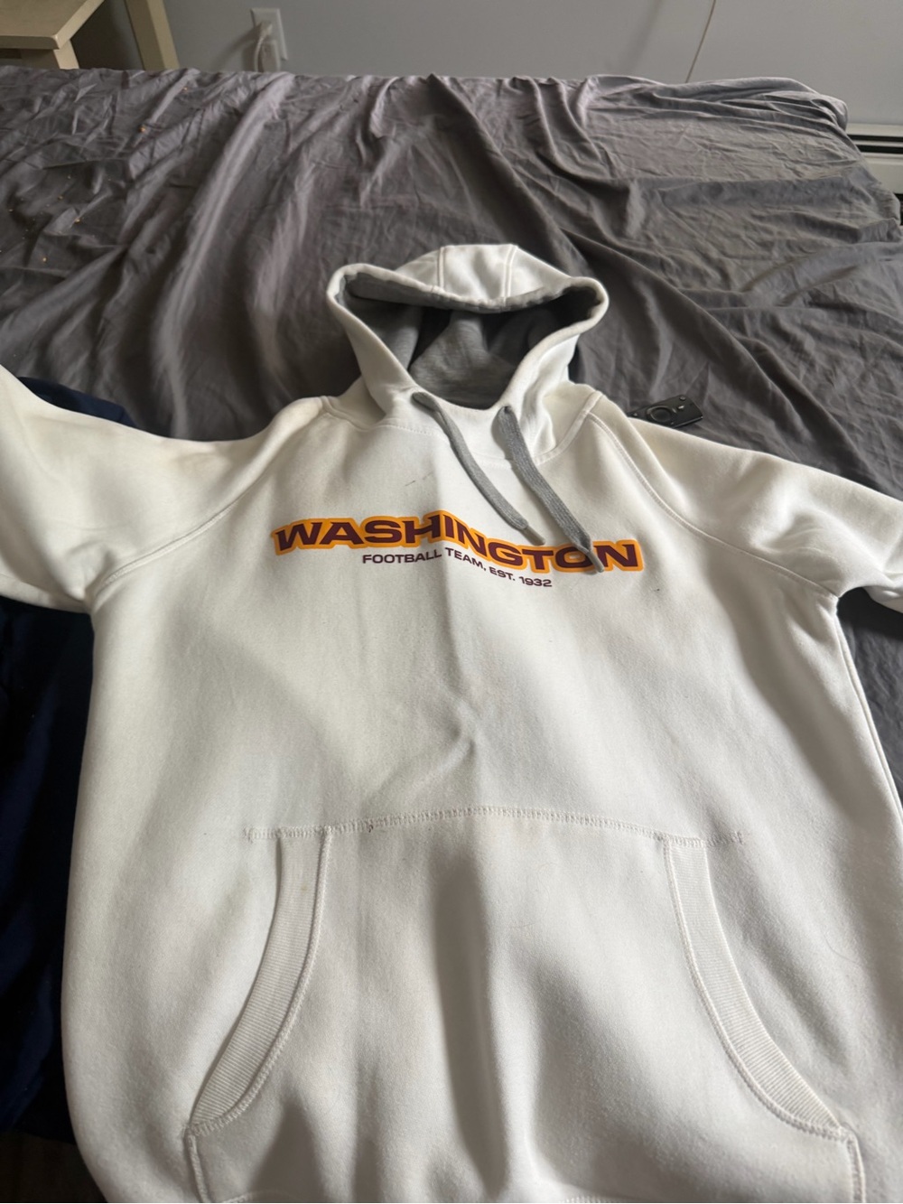 Antigua White Washington Football Team Hoodie with Maroon and Gold Logo - Picture 2 of 5
